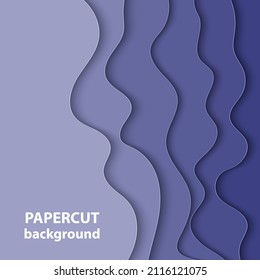 Vector background with violet colorful paper cut shapes. 3D abstract paper art style, design layout for business presentations, flyers, posters, prints, decoration, cards, brochure