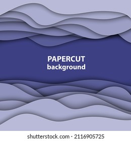Vector background with violet colorful paper cut shapes. 3D abstract paper art style, design layout for business presentations, flyers, posters, prints, decoration, cards, brochure