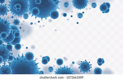 vector background of viruses and bacteria for medicine