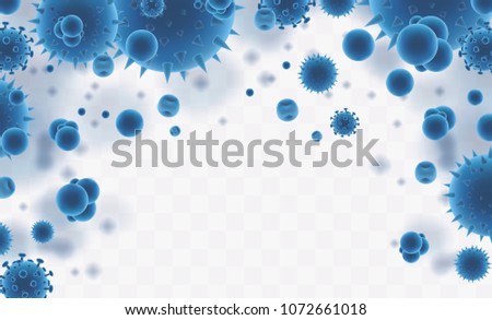 vector background of viruses and bacteria for medicine