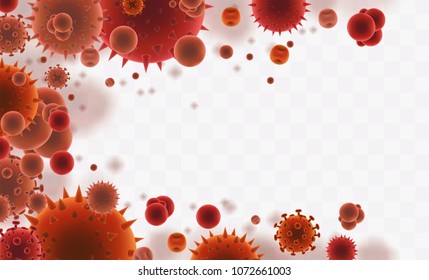 vector background of viruses and bacteria for medicine,allergy