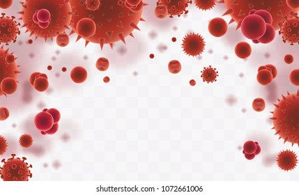 vector background of viruses and bacteria for medicine,allergy