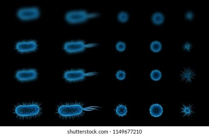 vector background of viruses and bacteria for medicine,allergy