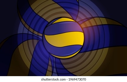 Vector background of a volleyball ball. Sports wallpaper, abstract background