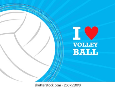 Vector background volleyball theme. The stylized image of a volleyball ball