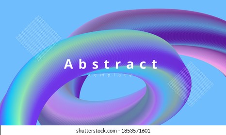 
vector background with volumetric swirling multicolored line