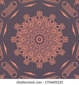 Fondo vectorial para papel de pared, papel de regalo, impresión de tela. Elemento de diseño Mandala. Ornamento inusual.

