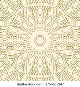 Vector background for wallpaper, gift paper, fabric print. Mandala design element. Unusual ornament.

