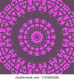 Vector background for wallpaper, gift paper, fabric print. Mandala design element. Unusual ornament.
