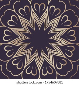 Vektorhintergrund für Tapeten, Geschenkpapier, Stoffdruck. Mandala Design-Element. Ungewöhnliche Ornamente.
