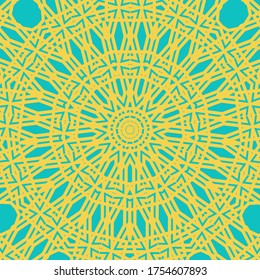 Vector background for wallpaper, gift paper, fabric print. Mandala design element. Unusual ornament.
