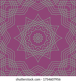 Fondo vectorial para papel de pared, papel de regalo, impresión de tela. Elemento de diseño Mandala. Ornamento inusual.
