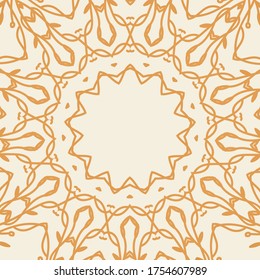 Fondo vectorial para papel de pared, papel de regalo, impresión de tela. Elemento de diseño Mandala. Ornamento inusual.
