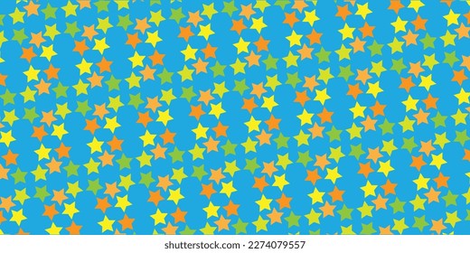 vector background wallpaper with seamless Blue sky and yellow star for banners and advertising templates