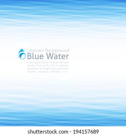 vector background with water surface and drop icon