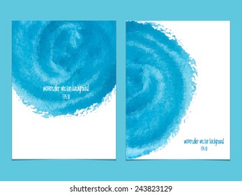Vector background with watercolor blue.