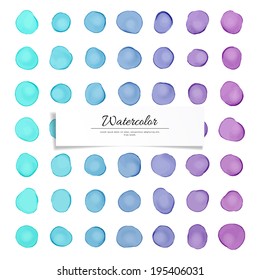 Vector background. Watercolor colored circles.