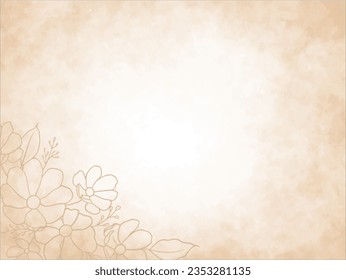 Vector Background watercolor with floral.