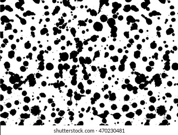 Vector background with watercolor ink blots and brush strokes. Black and white creative artistic pattern. Graphic vector illustration. Series of vector grunge artistic backgrounds