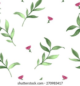 Vector background watercolor leaves