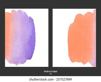 Vector background with watercolor red and purple.