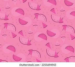 Fondo vectorial con rodajas de sandía acuáticas.