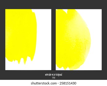 Vector background with watercolor yellow.