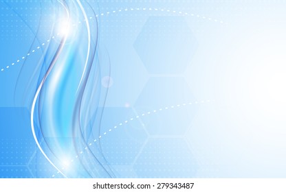 vector background wave design science concept