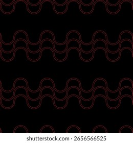 Vector background wave, dotted line color red