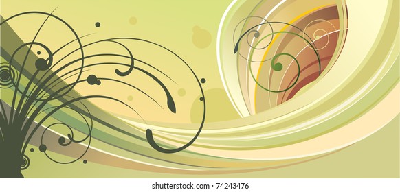vector background with wavy lines and patterns