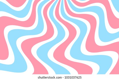Vector background with Wavy Lines. Simple Background consisting of Stripe Shapes with Liquid effect of soft Color. Blue, white and light red
