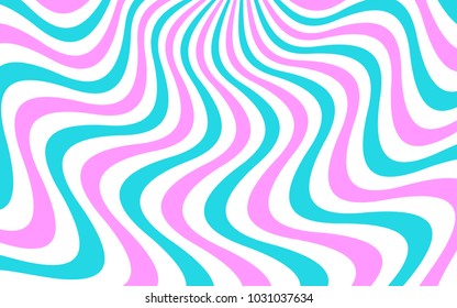 Vector background with Wavy Lines. Simple Background consisting of Stripe Shapes with Liquid effect of soft Color. Blue, white and pink