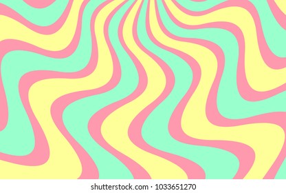 Vector background with Wavy Lines. Simple Background consisting of Stripe Shapes with Liquid effect of soft Color. Yellow, turquoise and light red