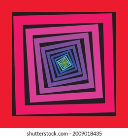 Vector background in which the rectangular frame swirls and shrinks towards the center with a black background gradation.