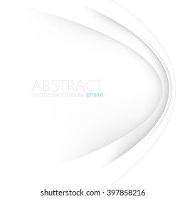 Vector background white curve line paper overlap layer with line and space for text and message artwork background design