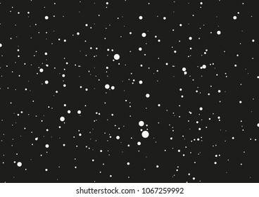 Vector background with white different size dots.