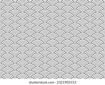 vector background of white japanese wave pattern, vector 10 eps.