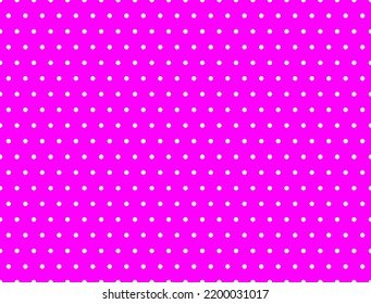 Vector background of the white and pink polka dot pattern.