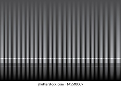 Vector background with white velvet curtain.