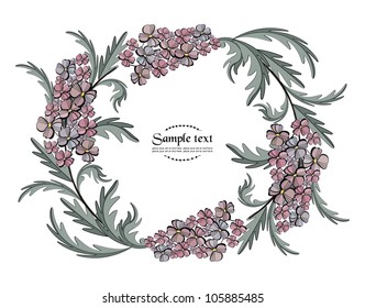 vector background with wild meadow flowers