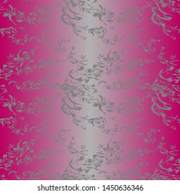 Vector  background. Wildflowers. Silhouettes of plants. Bouquet with leaves, flowers and buds. Seamless pattern. Use printed materials, signs, objects, websites, maps.