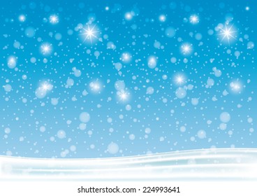 Vector background. Winter night. 