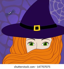 vector background with witch