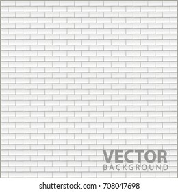 Vector background of wite bricks with a inscription