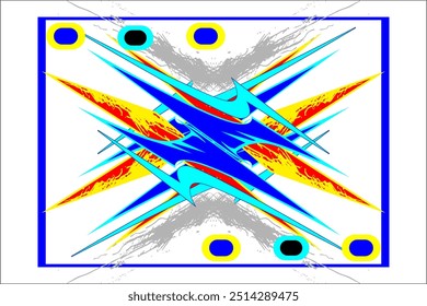 Vektorhintergrund Wrap Auto-Design mit einzigartigen Linienmuster und helle Farbkombination, nicht ai generieren