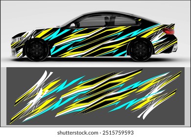 vector background wrap car design with unique and cool line pattern