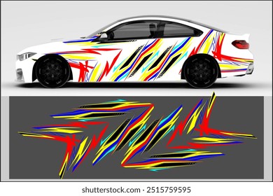 vector background wrap car design with unique and cool line pattern