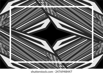 vector background wrap racing design with a unique striped pattern and grayscale color