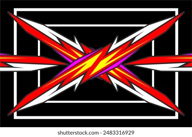 vector background wrap racing design with a unique and cool pattern with black background