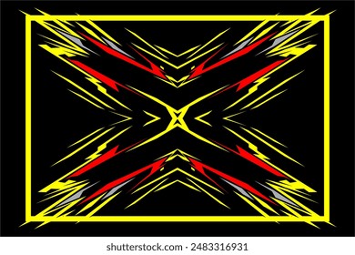 vector background wrap racing design with a unique and cool pattern with black background